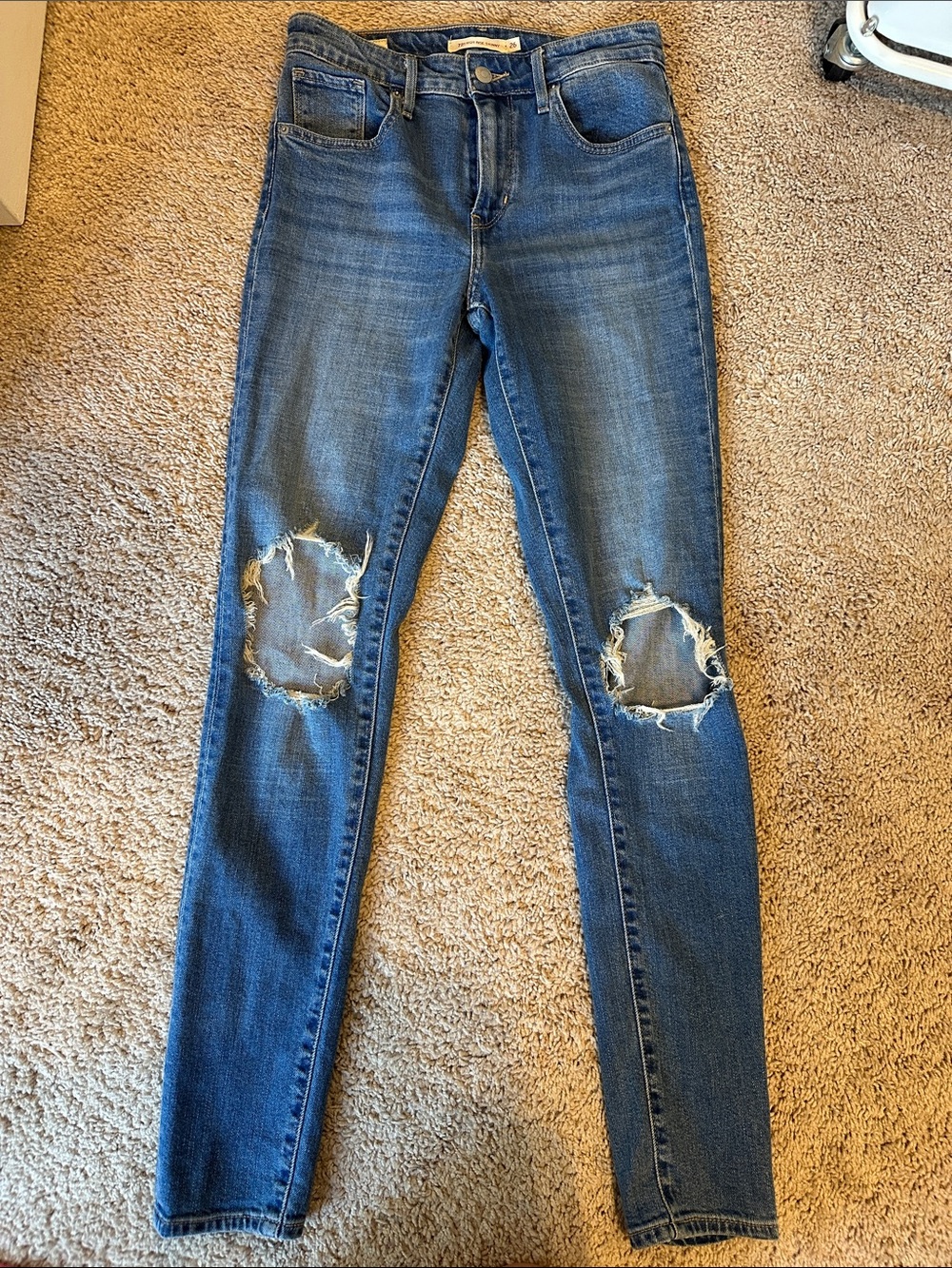 Levi's Blue Women's Ripped Skinny Jeans